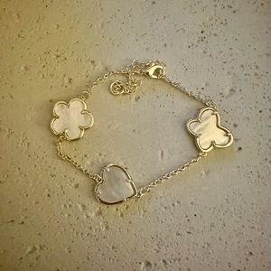 Mother of pearl gold plated bracelet